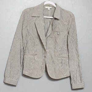 St. John Sport striped searsucker cotton blazer